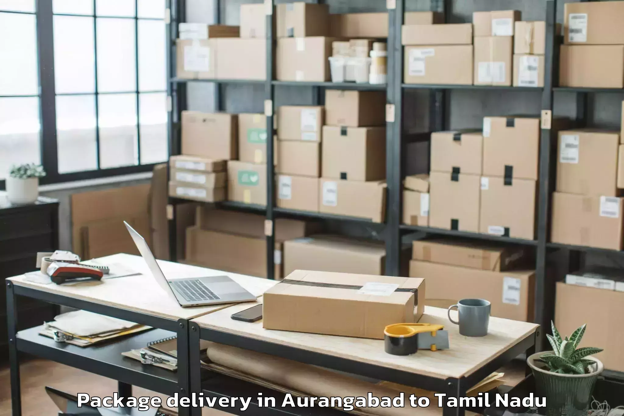 Trusted Aurangabad to Aduthurai Package Delivery